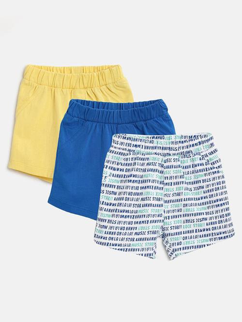 kids pack of 3 mid rise shorts - 21191401 - Very Small Image - 1