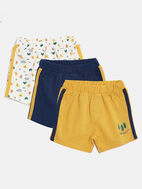 kids pack of 3 mid rise shorts - 21191402 - Very Small Image - 1