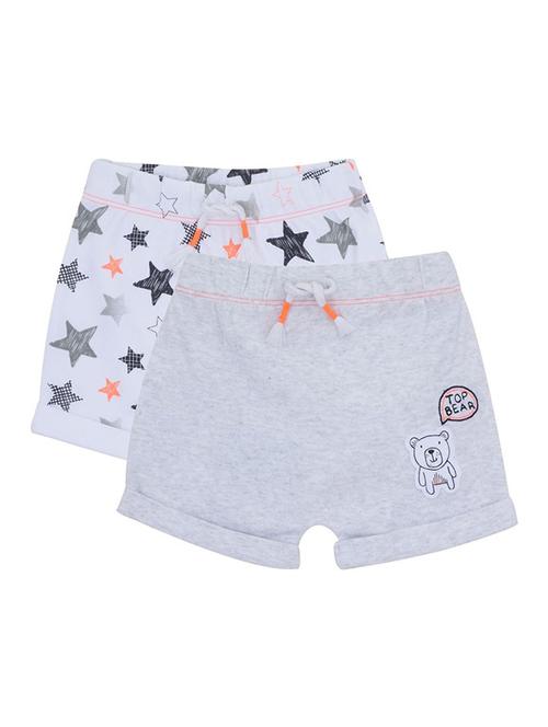 pack of 2 grey cotton blend shorts - 21191425 - Very Small Image - 1