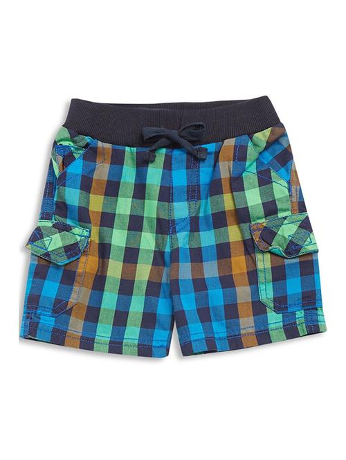kids checkered mid rise shorts - 21191431 - Very Small Image - 1