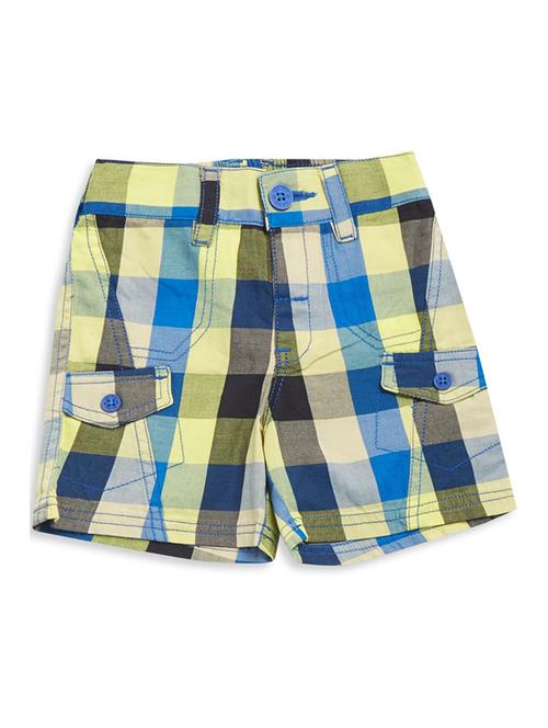 kids checkered mid rise shorts - 21191432 - Very Small Image - 1