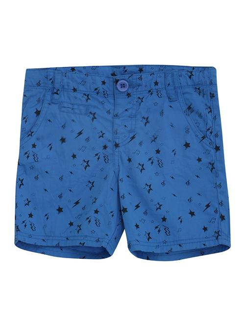 blue cotton blend shorts - 21191473 - Very Small Image - 1