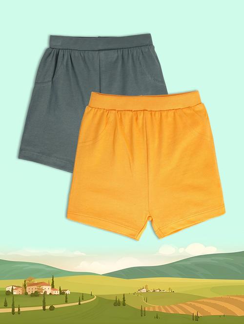 pack of 2 multi colored mid rise shorts - 21191620 - Very Small Image - 1