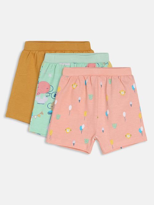 pack of 3 multi colored mid rise shorts - 21191628 - Very Small Image - 1