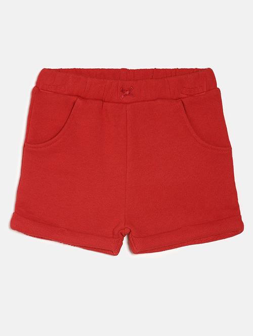 red cotton blend shorts and threefourth - 21191812 - Very Small Image - 1