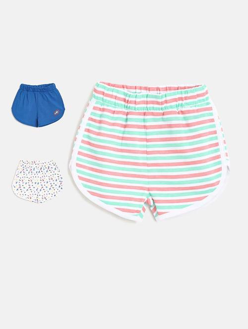 pack of 3 multi colored mid rise shorts - 21191824 - Very Small Image - 1