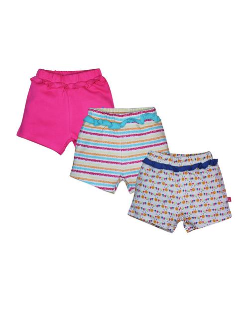pack of 3 multi coloured polyester blend shorts - 21191934 - Very Small Image - 1