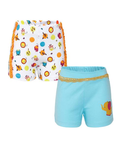 pack of 2 multi colored mid rise shorts - 21191939 - Very Small Image - 1