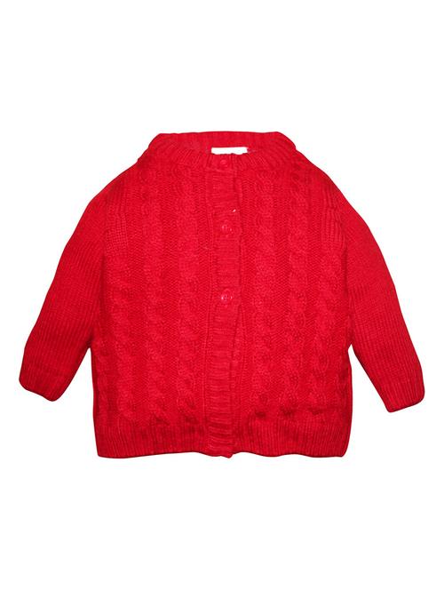 red acrylic regular cardigan - 21192473 - Very Small Image - 1