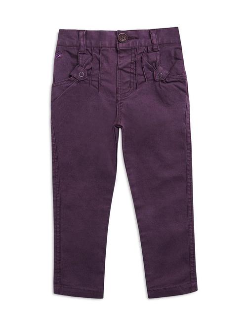 purple cotton blend casual trouser - 21192563 - Very Small Image - 1