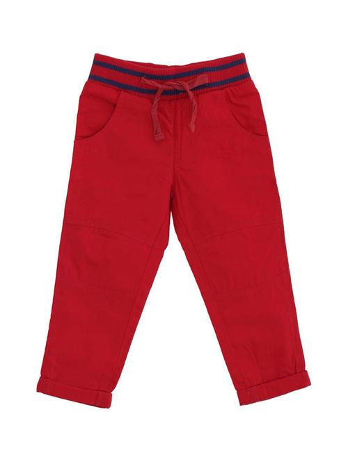 kids solid cotton casual trouser - 21192595 - Very Small Image - 1