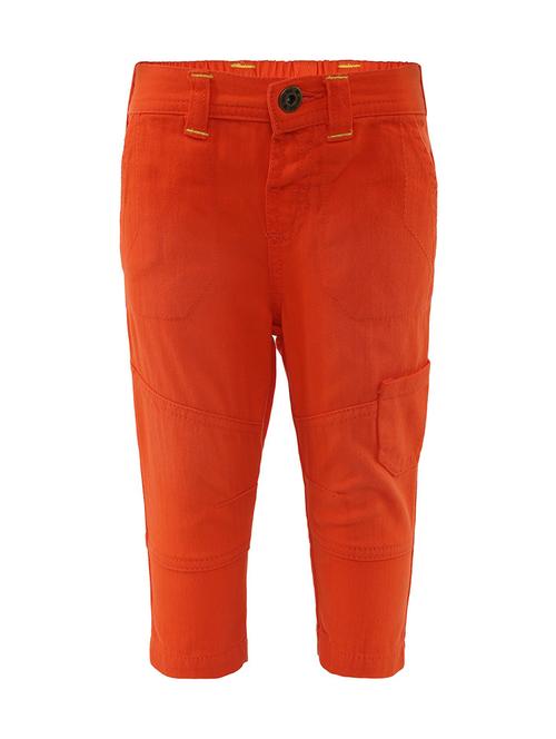 orange cotton blend casual trouser - 21192624 - Very Small Image - 1