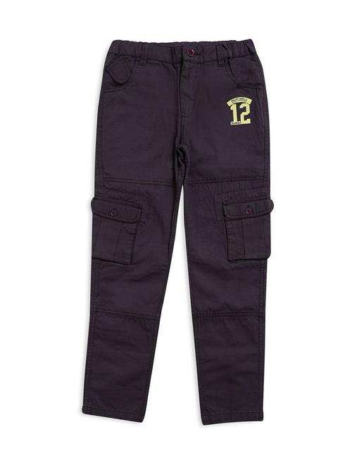 solid black cotton cargo trouser - 21192644 - Very Small Image - 1
