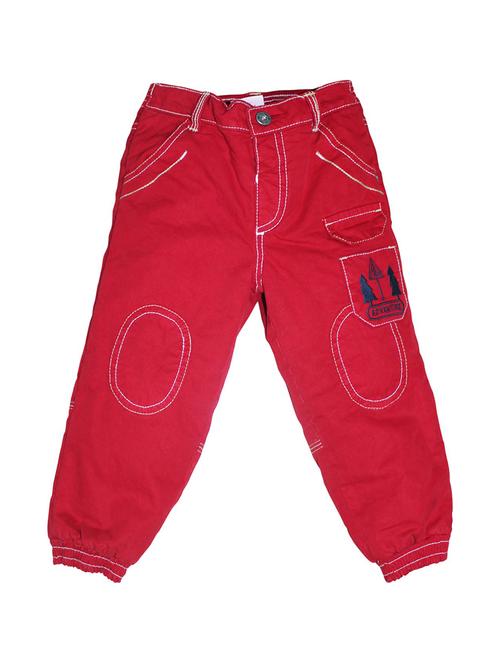 red cotton blend joggers - 21192652 - Very Small Image - 1