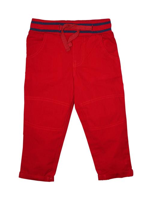 red cotton blend casual trouser - 21192662 - Very Small Image - 1
