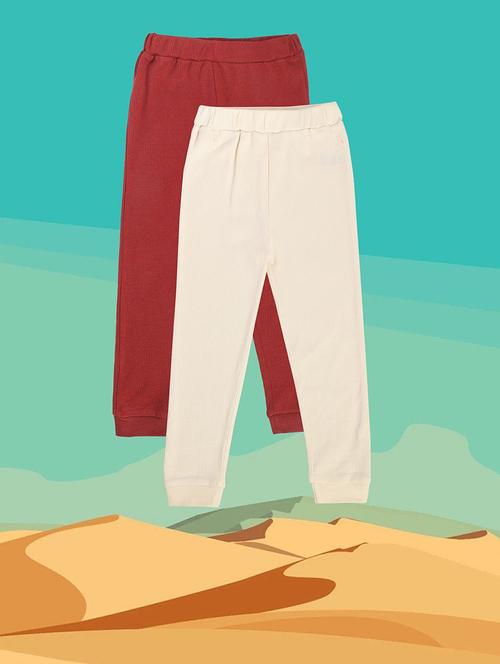 pack of 2 multi colored cotton blend casual trouser - 21192694 - Very Small Image - 1