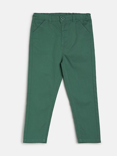 kids solid cotton casual trouser - 21192715 - Very Small Image - 1