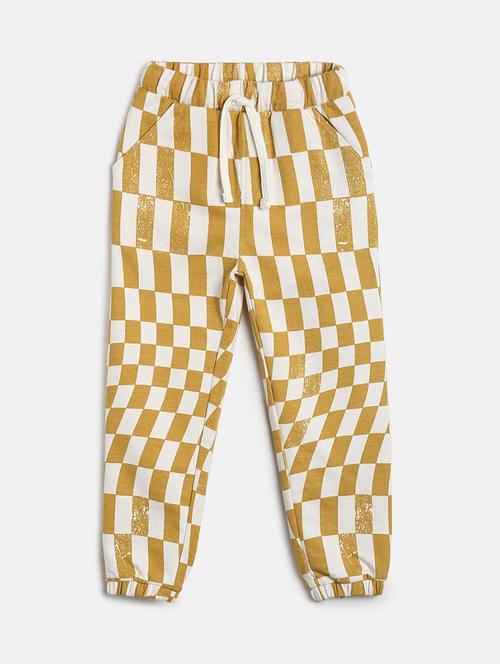 yellow cotton blend joggers trouser - 21192721 - Very Small Image - 1