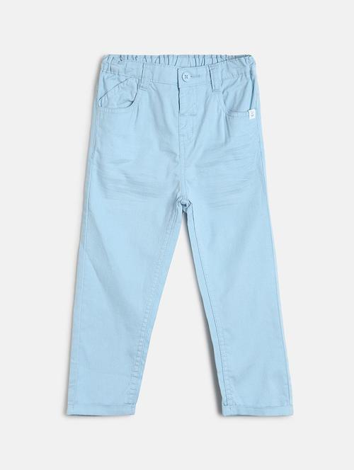 light blue cotton casual trouser - 21192724 - Very Small Image - 1