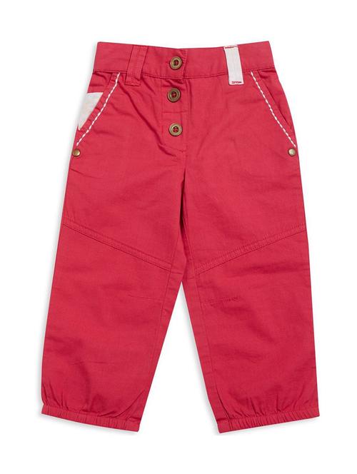 red cotton blend casual trouser - 21192730 - Very Small Image - 1