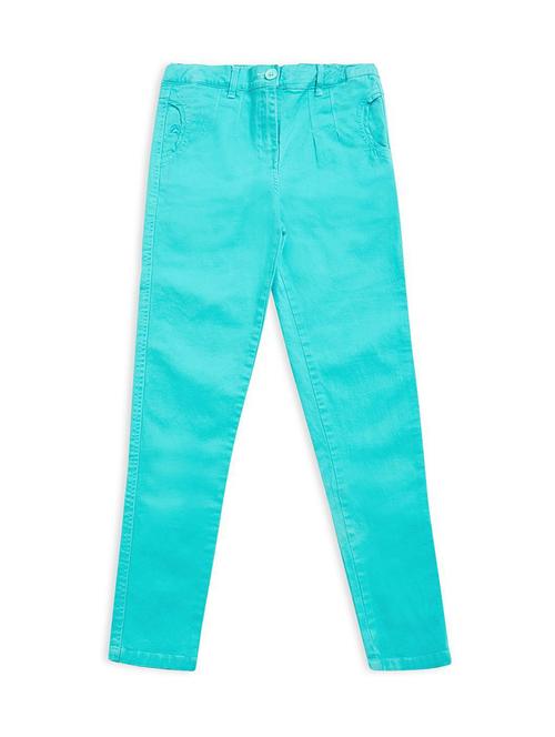 blue cotton blend casual trouser - 21192802 - Very Small Image - 1