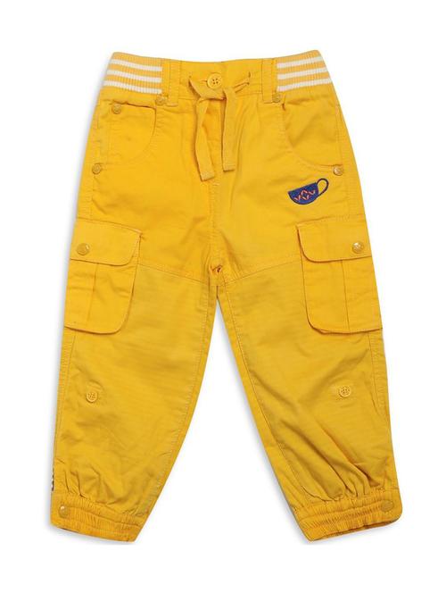 yellow cotton blend casual trouser - 21192810 - Very Small Image - 1
