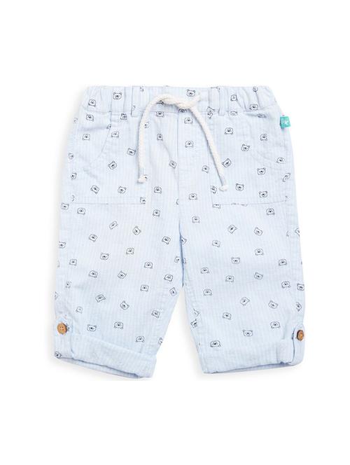 light blue cotton blend shorts - 21192937 - Very Small Image - 1