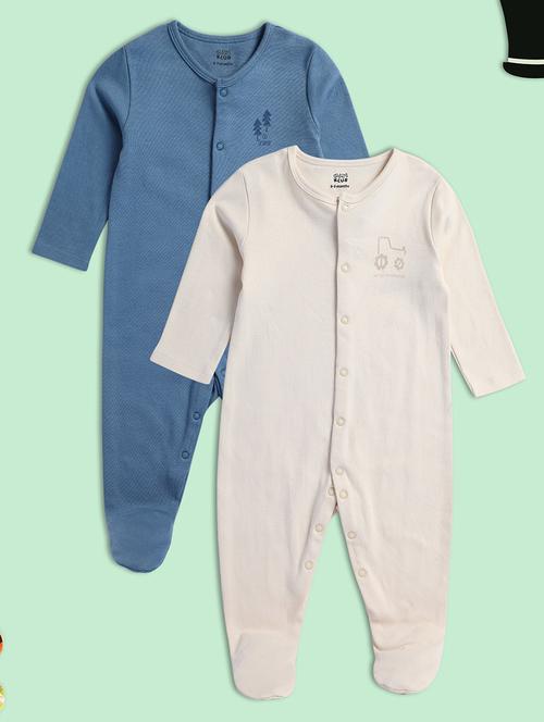 kids solids romper sets - 21193100 - Very Small Image - 1