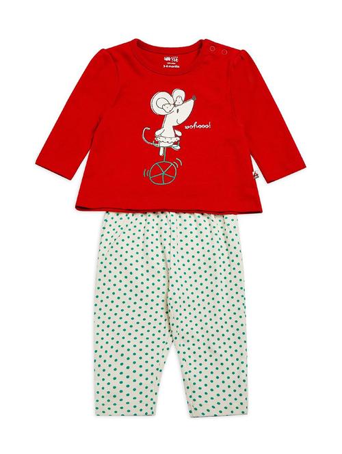 girls printed pyjama nightwear set - 21193196 - Very Small Image - 1