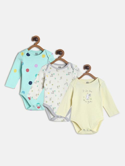 pack of 3 printed round neck nightwear romper - 21193249 - Very Small Image - 1