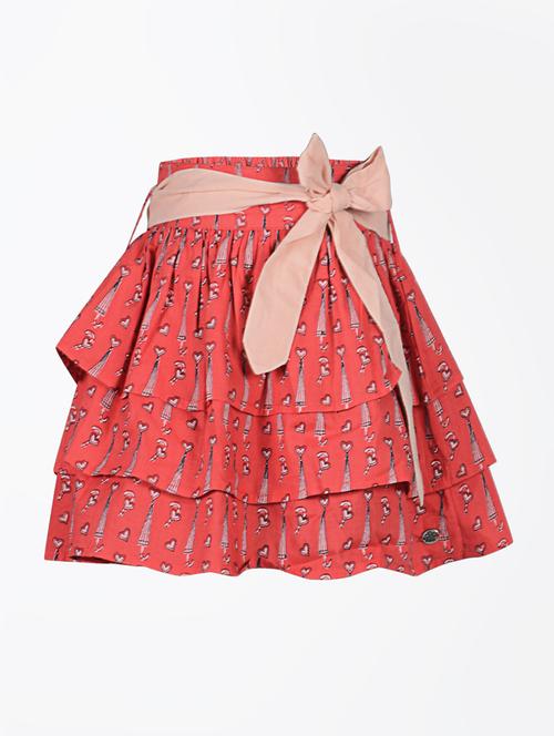 girls mid rise layered mini skirt - 21193259 - Very Small Image - 1