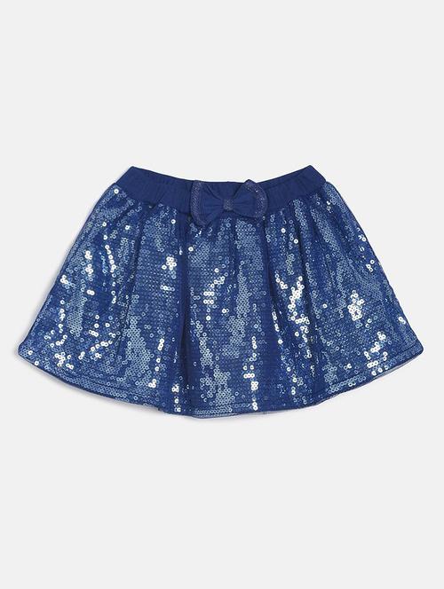 navy blue cotton a-line skirt - 21193274 - Very Small Image - 1