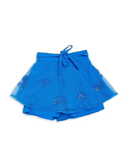 blue embroidered flare skirt - 21193311 - Very Small Image - 1