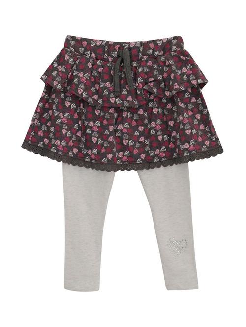 dark grey cotton blend regular skirt with leggings - 21193361 - Very Small Image - 1