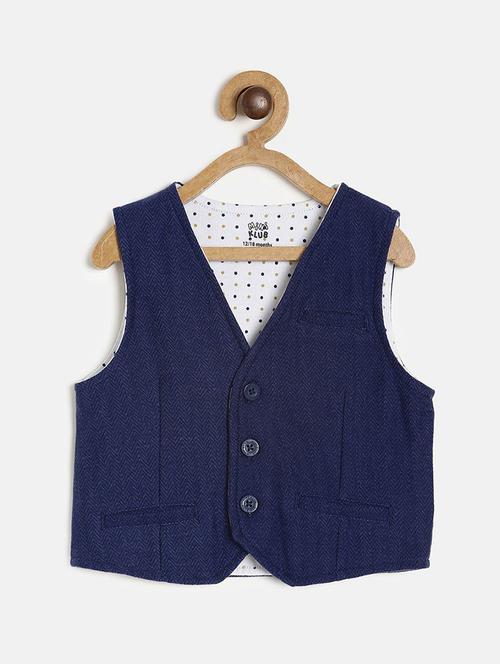 boys solid waistcoat - 21193465 - Very Small Image - 1