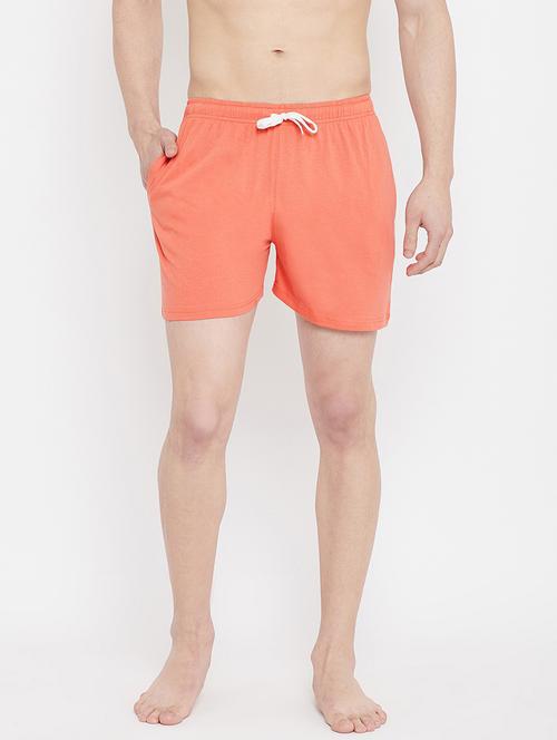orange cotton blend boxer shorts - 21193735 - Very Small Image - 1