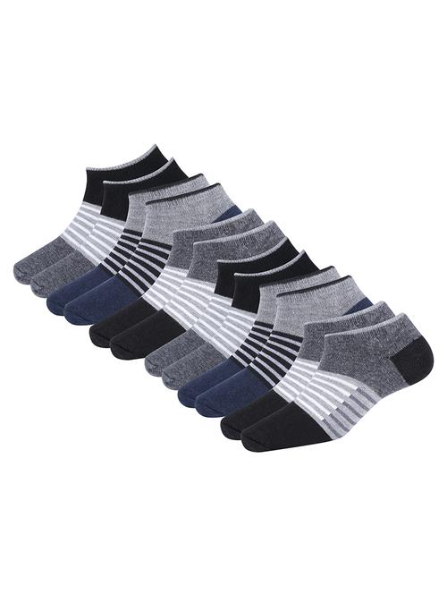 set of 12 multi colored cotton ankle length socks - 21193776 - Very Small Image - 1