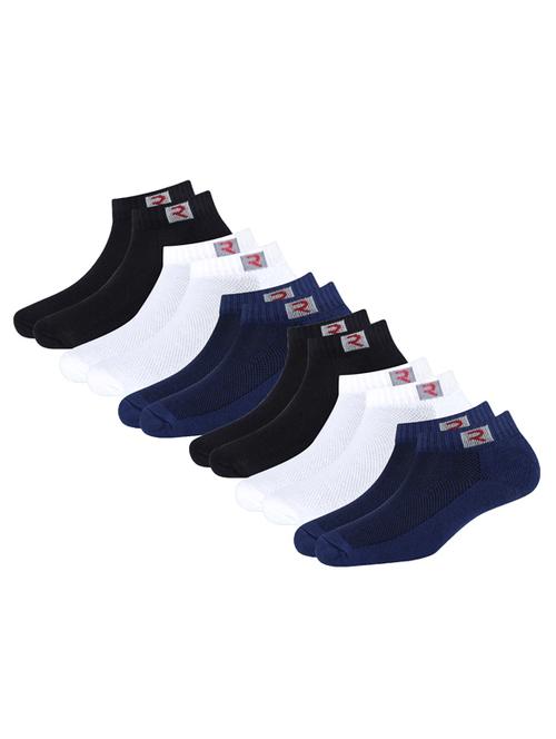 set of 6 multi colored cotton ankle length socks - 21193780 - Very Small Image - 1