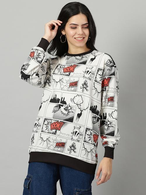 round neck printed sweatshirt - 21193918 - Very Small Image - 1