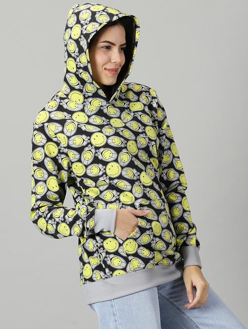 printed hood neck sweatshirt - 21193947 - Very Small Image - 1