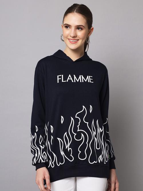 printed hood neck sweatshirt - 21193952 - Very Small Image - 1