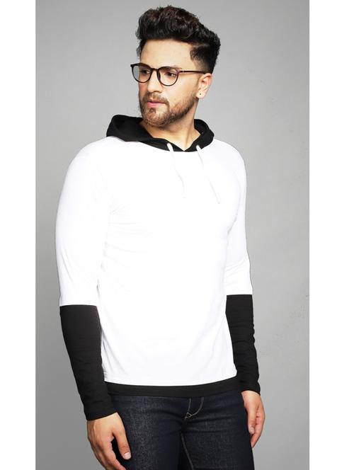 men hooded neck long sleeves t-shirt - 21194007 - Very Small Image - 1