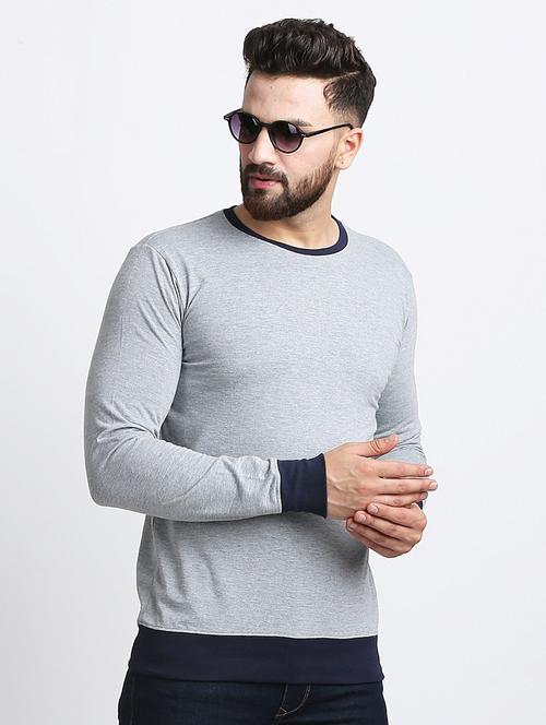 men round neck long sleeves t-shirt - 21194190 - Very Small Image - 1