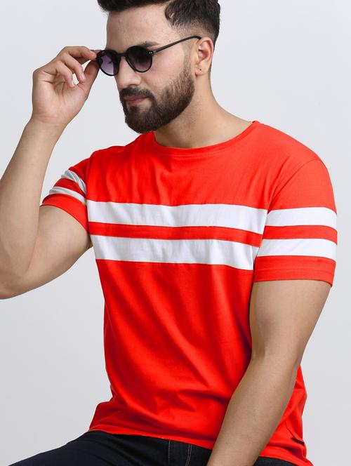 red cotton plain t-shirt - 21194208 - Very Small Image - 1