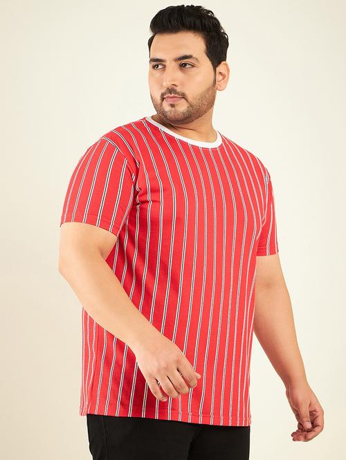 red cotton all over print plus t-shirt - 21194262 - Very Small Image - 1