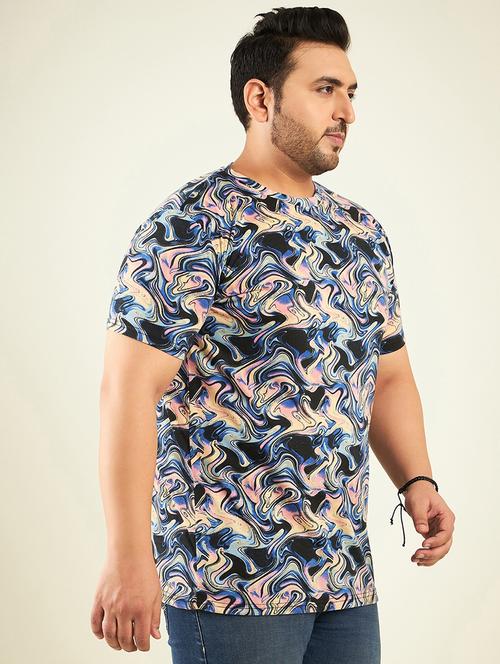 multi colored cotton all over print plus t-shirt - 21194264 - Very Small Image - 1