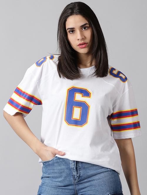 women printed cotton oversized t-shirt - 21194361 - Very Small Image - 1