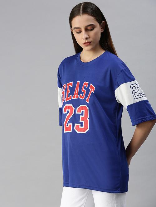 women printed cotton oversized t-shirt - 21194440 - Very Small Image - 1