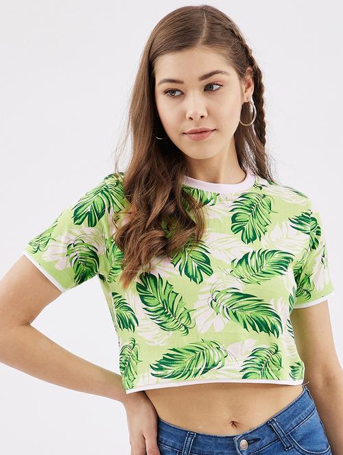 women printed cotton crop top - 21194642 - Very Small Image - 1