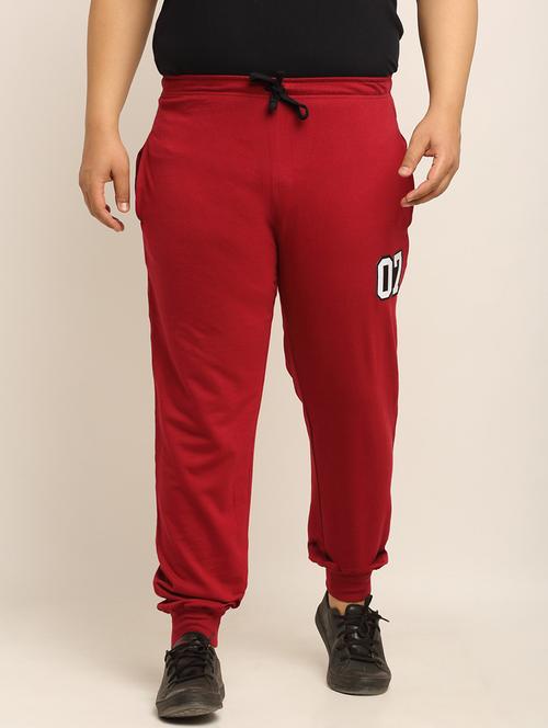 maroon cotton joggers track pant - 21194690 - Very Small Image - 1